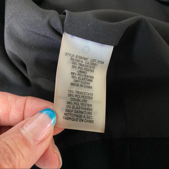 Ellie Tahari Little Black Dress LBD Midi Sheath - Picture 8 of 10